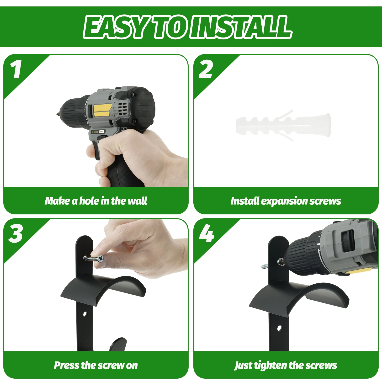 4Pcs Horse Bridle Rack Metal Wall Mounted Bridle Holder with Tubes and Screws Anti Rust Coating Bridle Hook Horse Barn Supplies