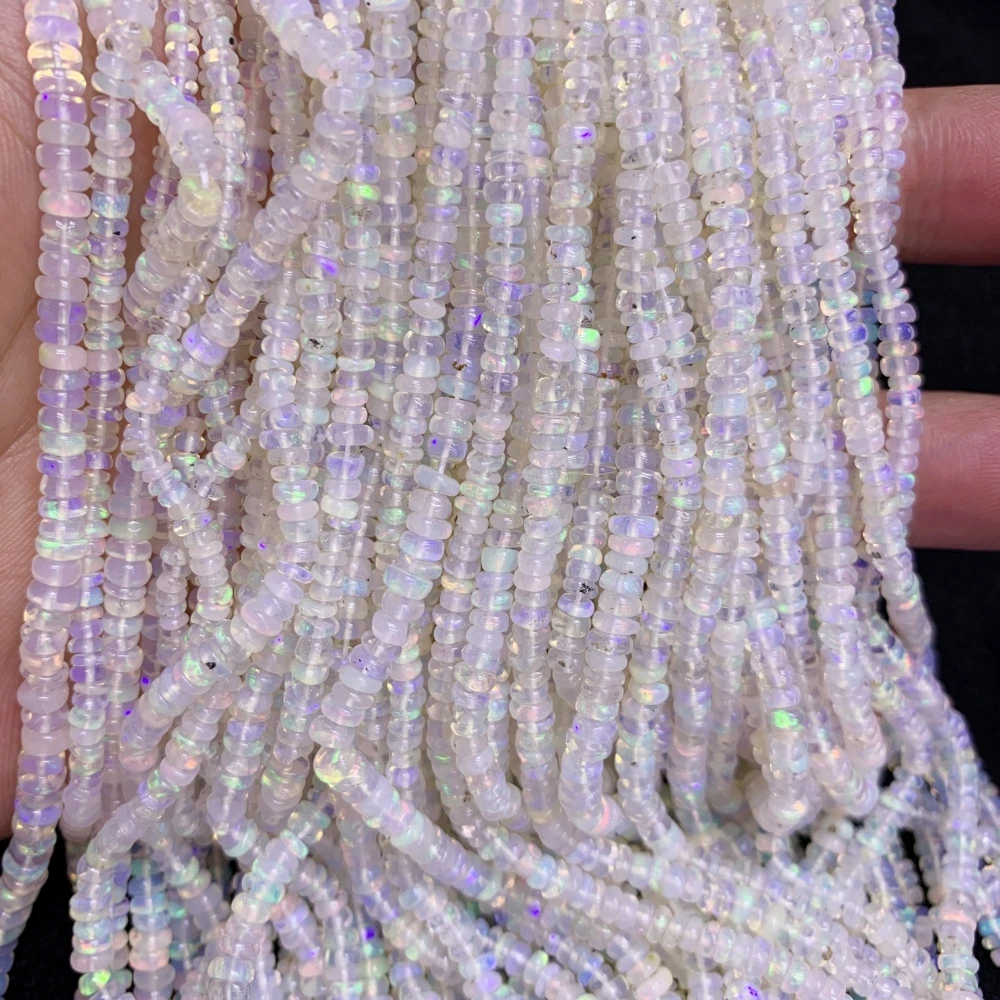 4mm Natural Opal Abacus Beads Loose Beads DIY Bracelet Necklace Jewelry Making
