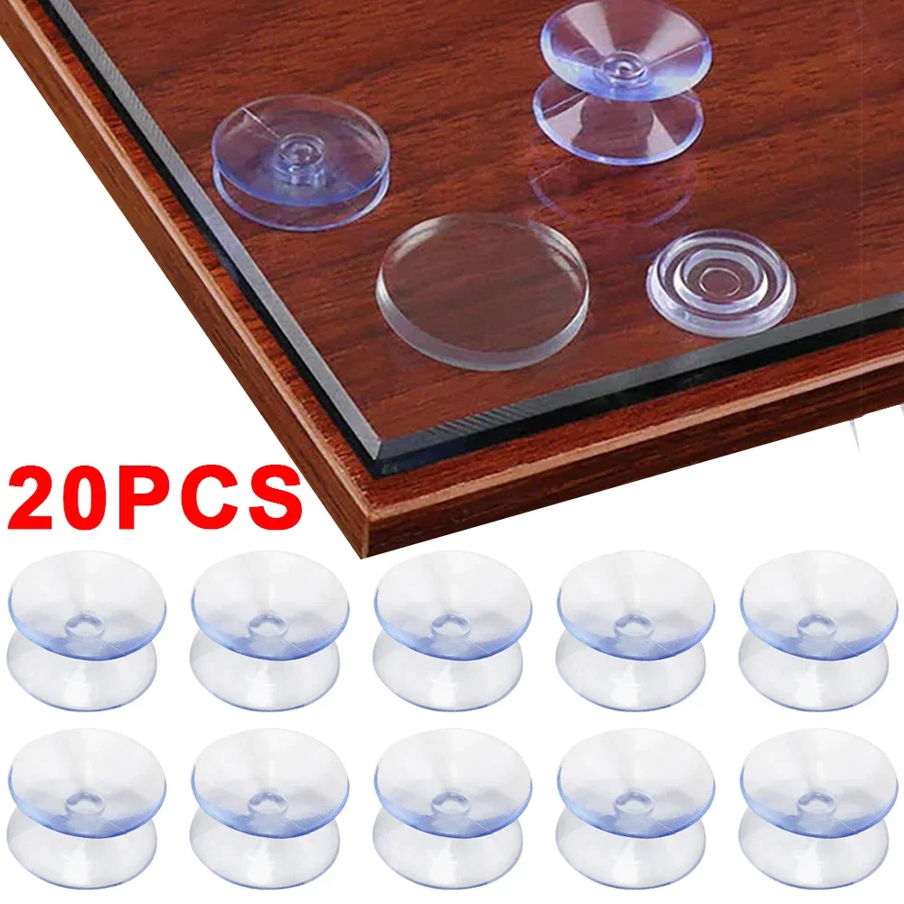 Ventouse Double Face Transparente et Non-ALD pour Table en Verre, Accessoire de Cuisine Domestique, 1/20/20 Pièces