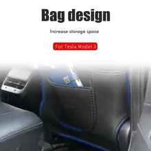 Esteiras protetoras anti-pontapé compatíveis para tesla model 3/y/x/s acessórios do carro tapete de pontapé de assento traseiro resistente a riscos