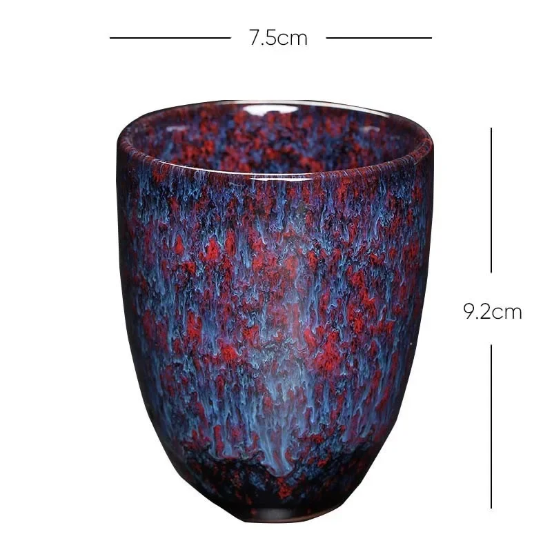 1pcs/3pcs Kiln Change China Ceramic Cup Japanese Style Porcelain Kung Fu Tea Cups Pottery Household Coffee Drinkware