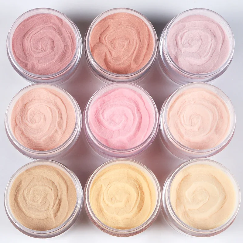 15g Skin Color Clear Acrylic Powder Extend Nail Gel Dust Art Design Nails Accessories Carving Crystal Pigment Manicure Professio