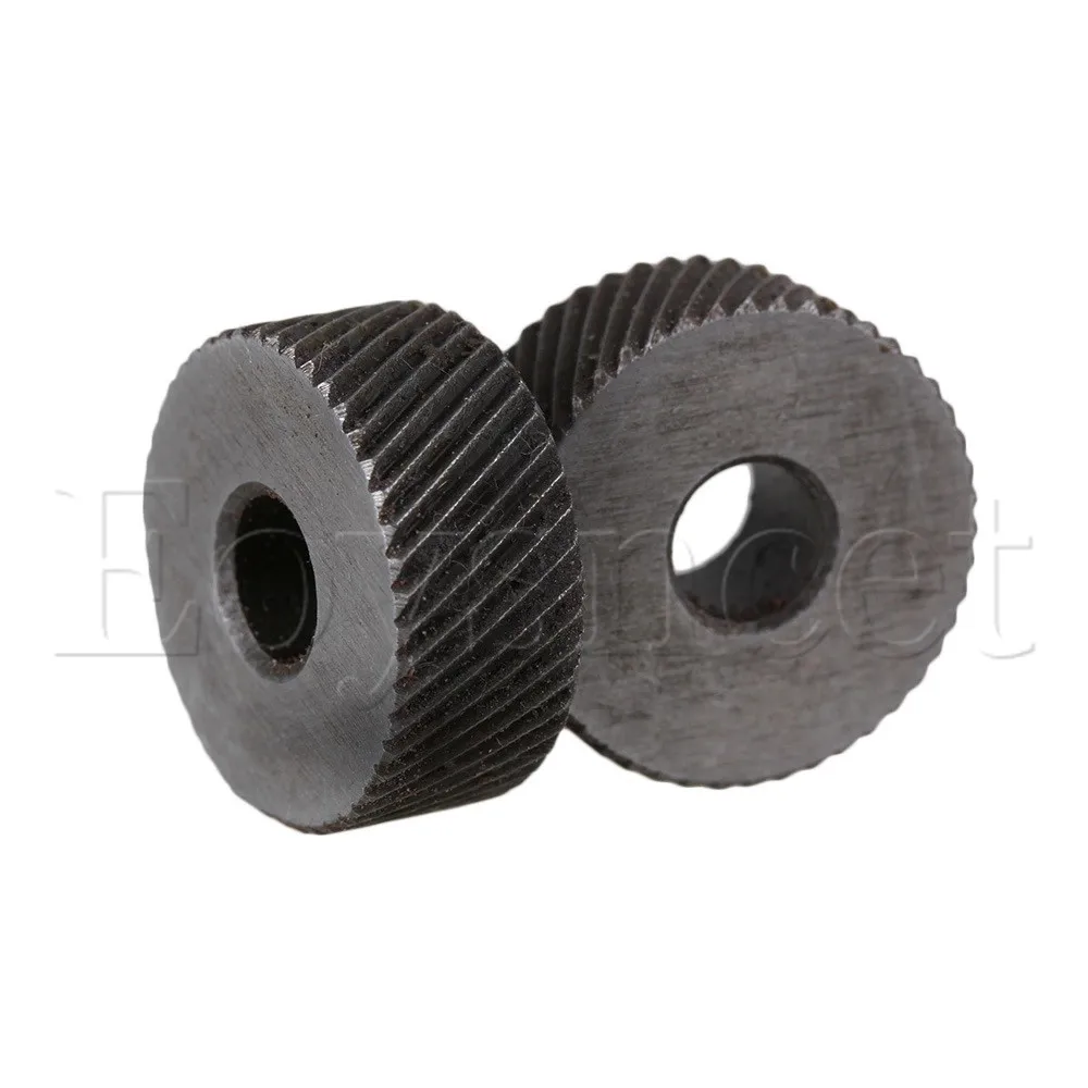 1mm Silver Anti Slip Diagonal Coarse Knurling Wheel 2x For Metal Lathe