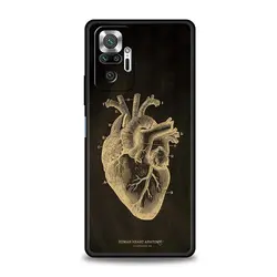 Anatomy Skeleton Chalkboard Heart Design Phone Case for Note 14Pro 4G (A1)
