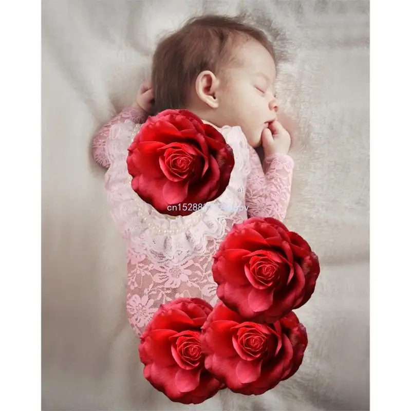 Baby Photography Props Lace Romper Photoshoot Outfit Infant Monthly Photo Props Dropship