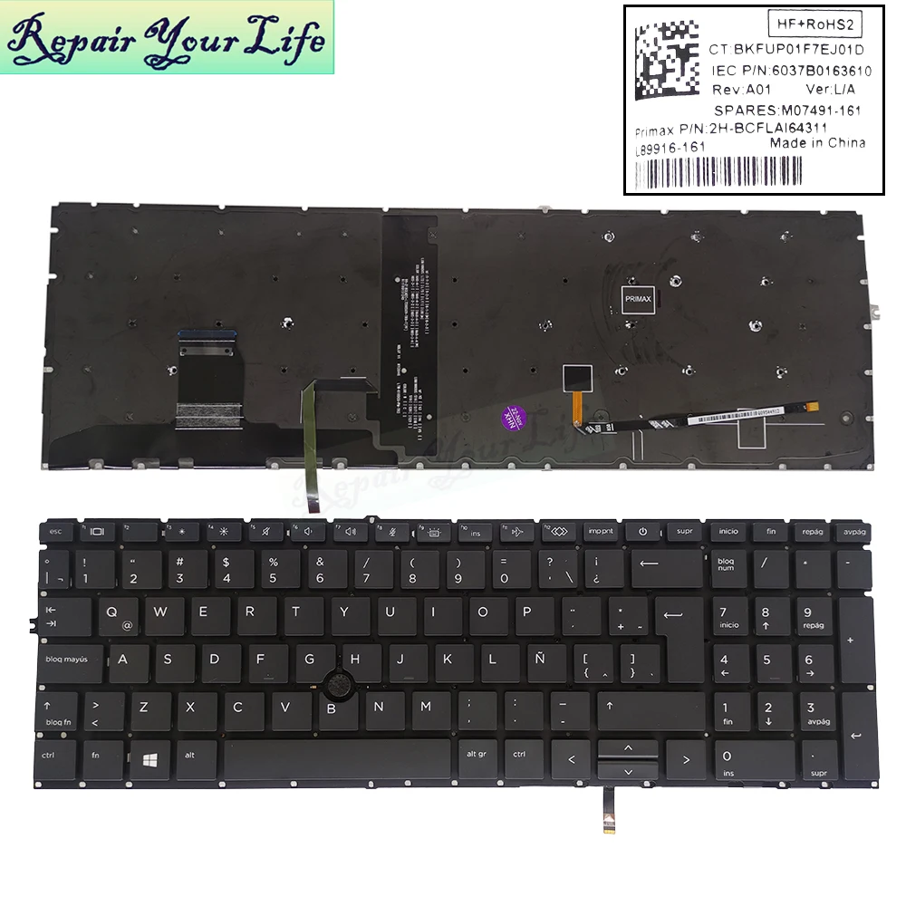 Teclado Espanhol para hp Elitebook Reino Unido la Latim g7 855 g7 850g8 855 g8 L89916161 M07491 M07493