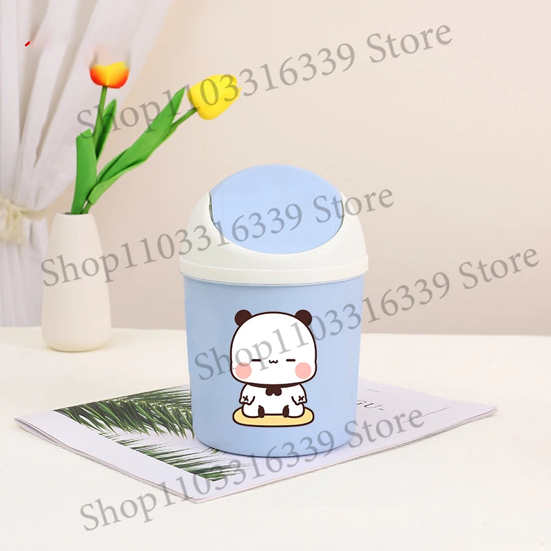 Bubu Dudu Mini Desktop Bin - Cute Panda Bear Trash Can for Clean and Organized Workspaces