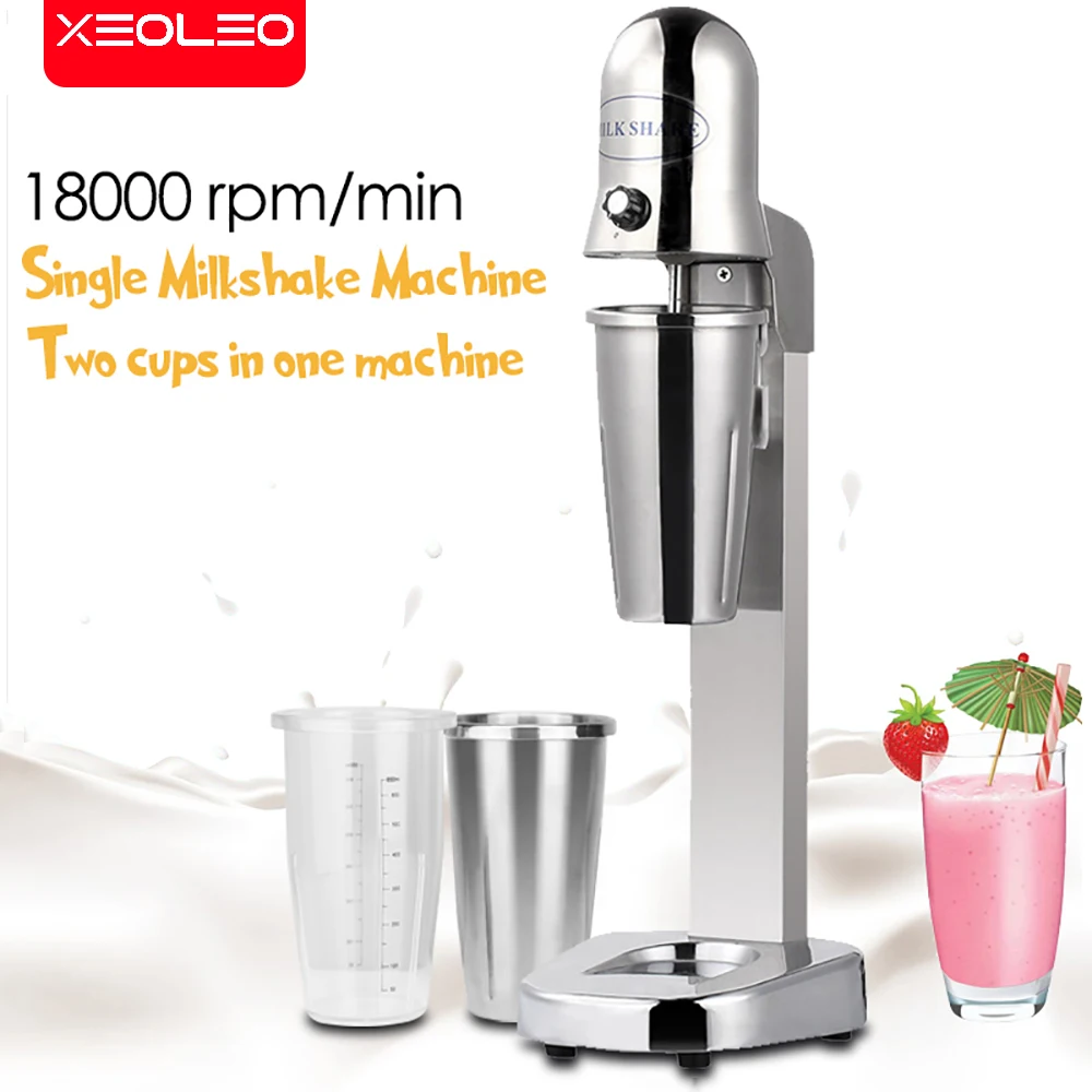 XEOLEO Stainless Steel Milkshaker Commercial Milk Shake Machine Bubble Tea Stirring 18000rpm Double Speed Mixer Beverage Stirre 1