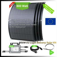 Kit Système Solaire de Balcon 800W avec Micro-onduleur, 4 Panneaux Solaires Flexibles 200W, Plug & Play, Surveillance par Application WiFi 1