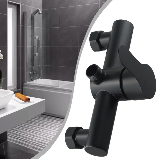 Cabine de douche murale en acier inoxydable 304, pièce de salle de bain noire – Image 2