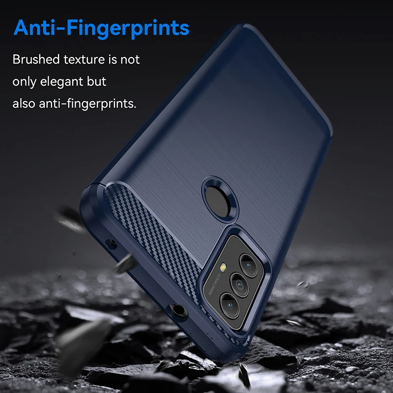 Luxury Silicone Shockproof Carbon Fiber Soft Case Cover