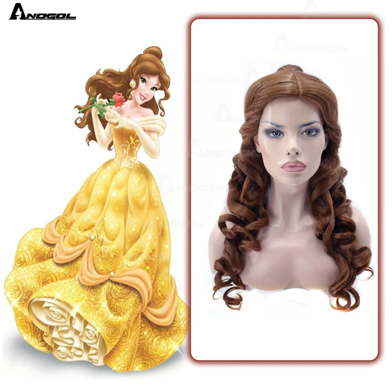 AN Synthetic Belle Cosplay Wig Beauty And The Beast Natural Long Body