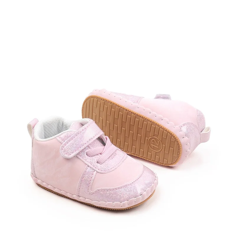 Newborn Baby Girls Boys Sneakers Fashion Soft Non-Slip Infant First Walking Shoes Spring Summer Toddlers Faux Leather Crib Shoes