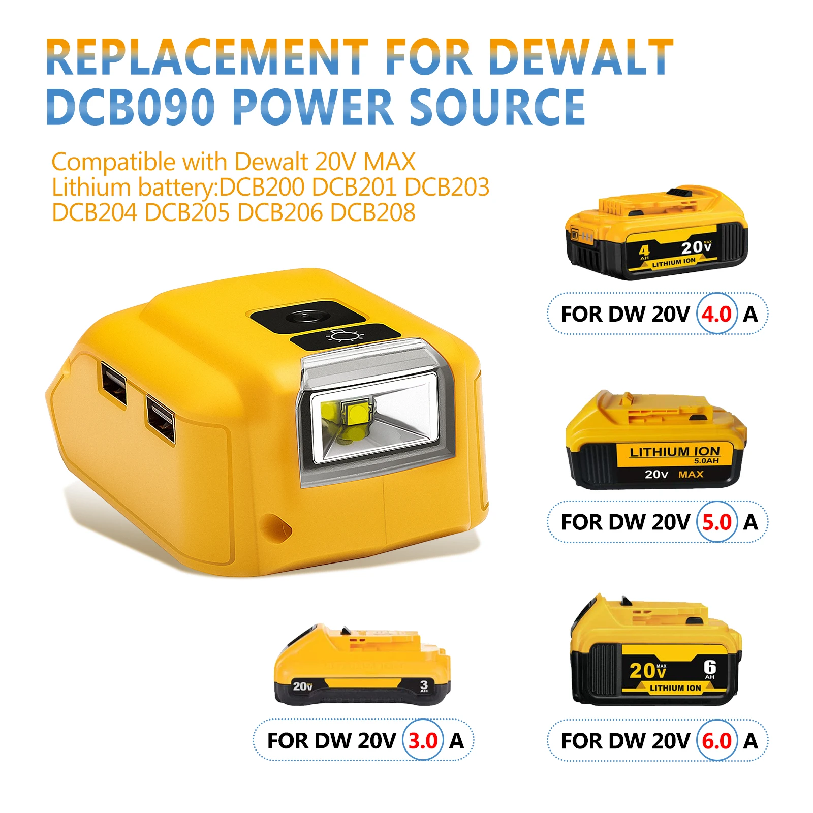 Dewalt 20V Battery Replacement and Battery Adapter