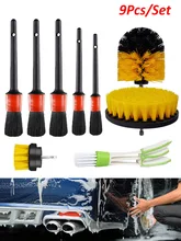 

9Pcs Car Detailing Brush Set Electric Power Srubber Drill Brush Detailing Brush Cleaning Tool for Interior Air Vent Wheel Rim