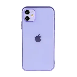 Vibrant Neon Fluorescent Shockproof TPU Case - Candy Color Soft Clear Cover - iP 16ProMax (Purple)