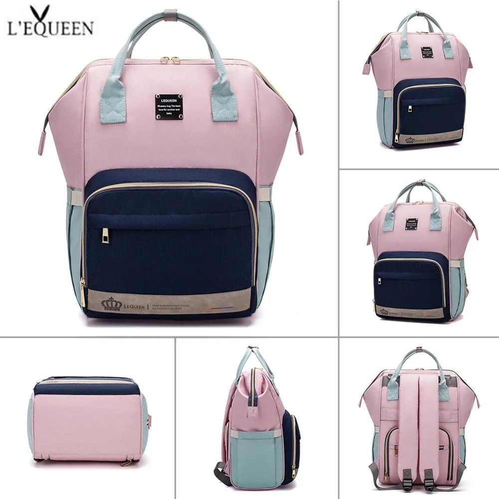 

LEQUEEN Colorful Mummy Diaper Bag Baby Feeder Mother Fruit Waterproof Nursing Storage Organizer Women Travel Backpack Female