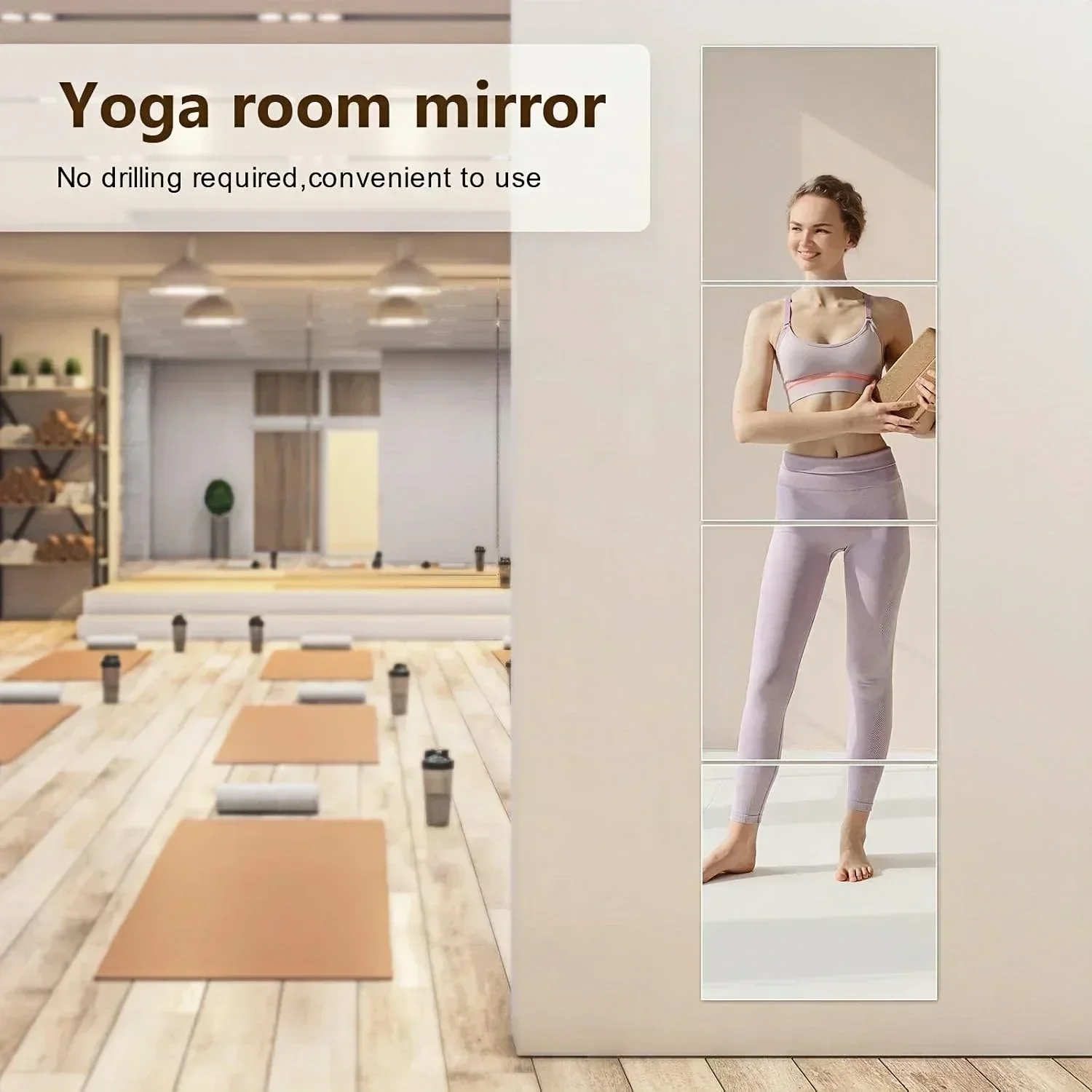 Mirror Wall Sticker Acrylic Wall Sticker Flexible Acrylic Wall Mirrors Adhesive Mirror Sticker for Home Gym Bedroom Bathroom living Room Unbreakable Decorative Mirrors