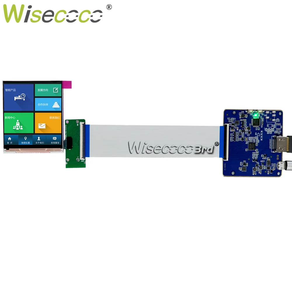 Wisecoco-tela Lcd Quadrada Raspberry pi Painel Mipi Driver Board Alta Resolução 720×720 1:1 450 Nits