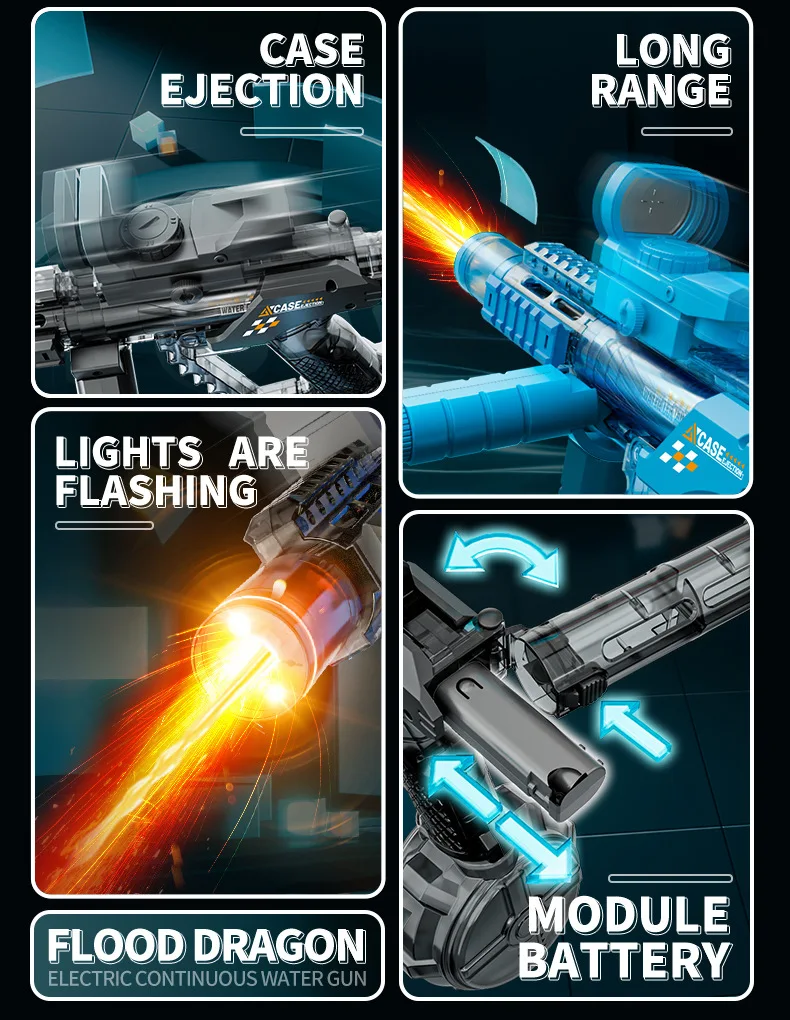 Electric Dragon Water Gun Automatic Squirt Blaster For Kids_voghion.com