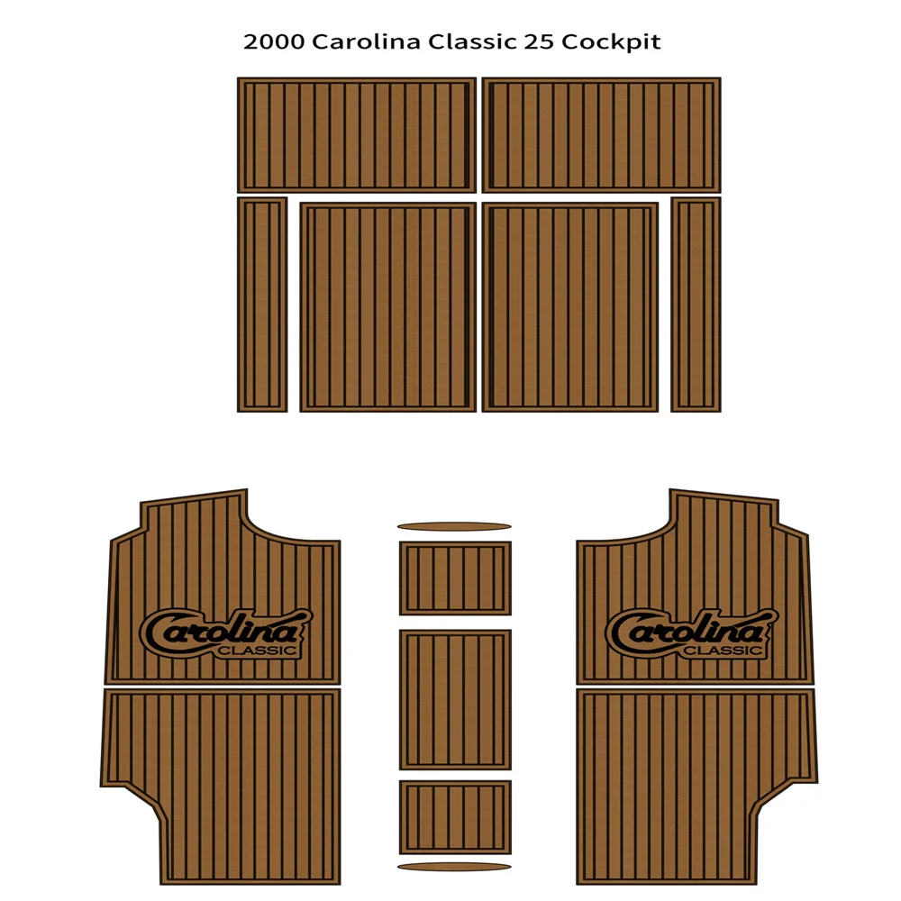 Quality 2000 Carolina Classic 25 Cockpit Pad Boat EVA Faux Foam Teak Deck Floor Mat