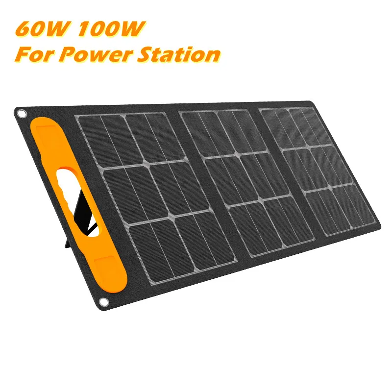 

Sunpower Etfe гибкая 60 Вт 100 Вт портативная монокристаллическая уличная Быстрая зарядка для кемпинга электростанция для автомобильного аккумулятора солнечная панель