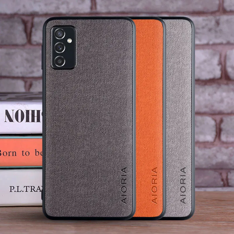 Luxury Textile Leather Skin TPU Phone Cover Case