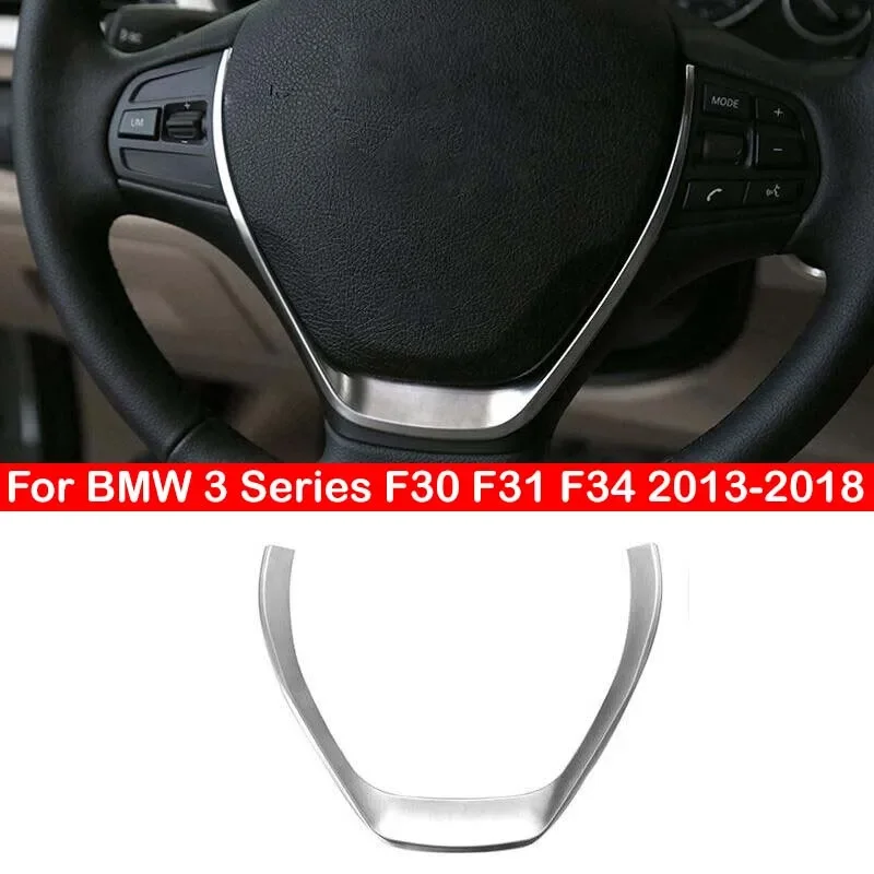 Couverture De Volant De Voiture En Fibre De Carbone Abs, Cadre De Garniture, Moulures Autocollantes, Pour Bmw Série 3 F30 F31 F34 2013-2018