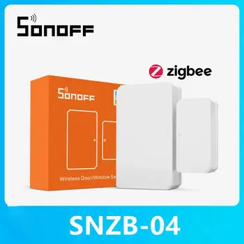 SONOFF SNZB-04 ZigBee 무선 문짝/창문 센서 감지기, eWeLink 앱을 통한 On/ Off 경고 알림, 스마트 홈 보안