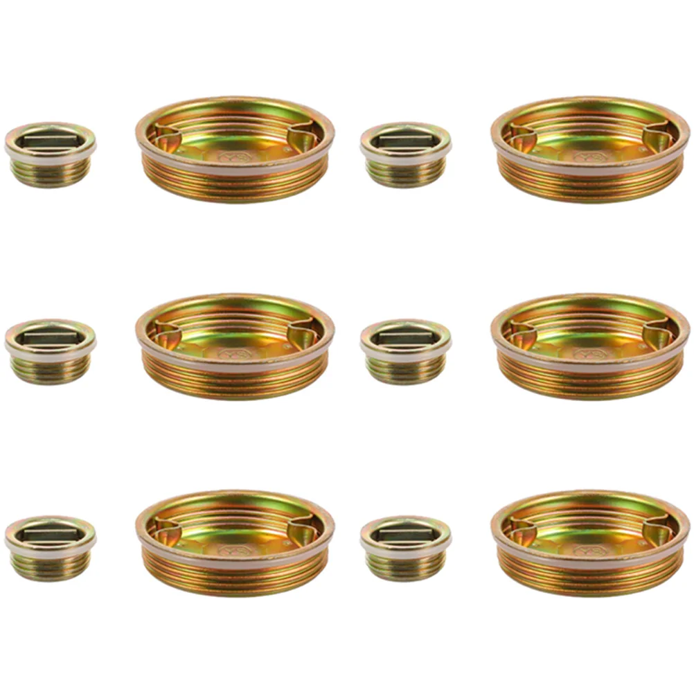 12Pcs Oil Drum Lid Iron Barrel Plug Drum Bung Caps Oil Caps Sealing Cover Water Barrel Cap Material Handling Tools Lifting