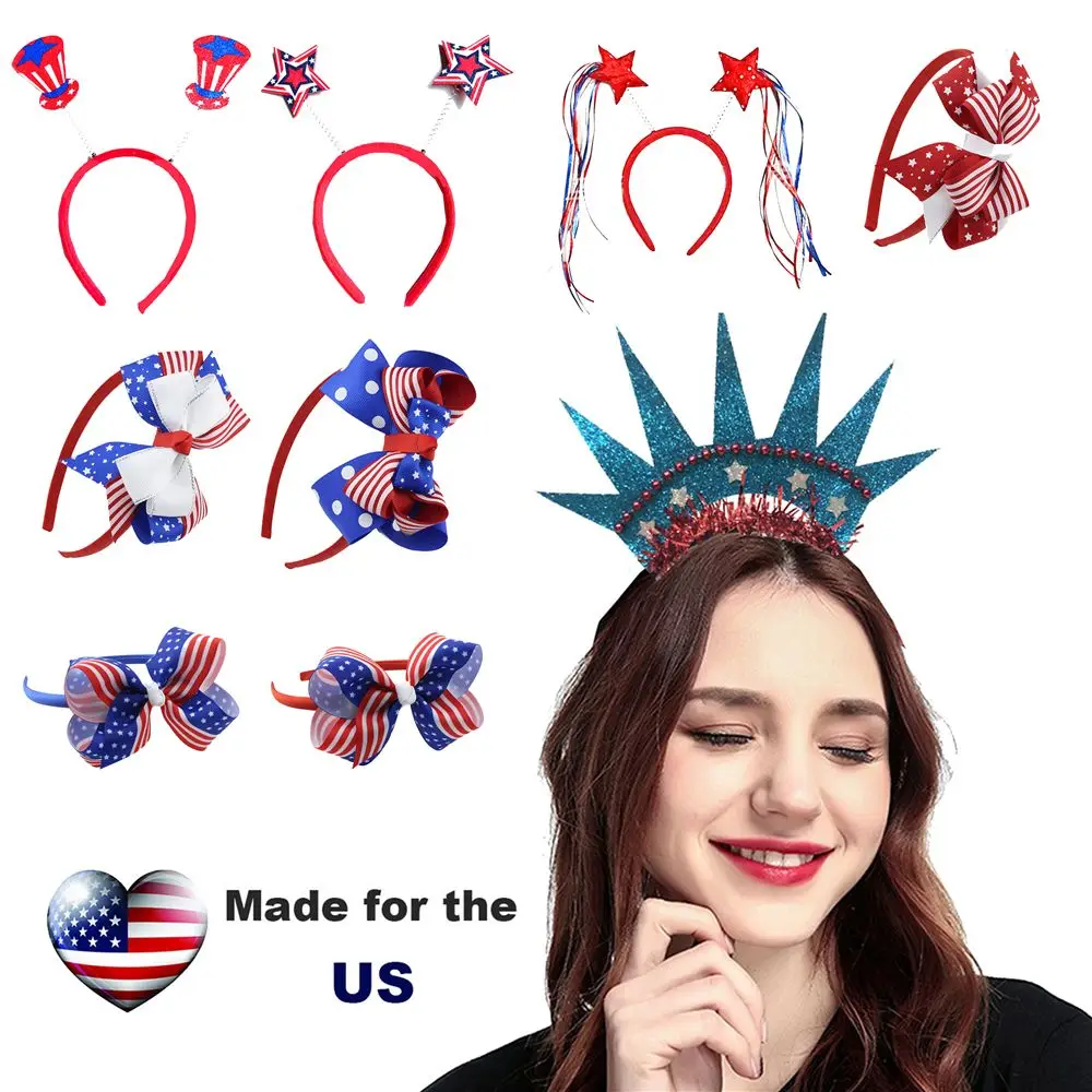 

New American Stars and Stripes Themed Headband Party Props Independence Day Photo Props US Flag Fancy Dress Accessories