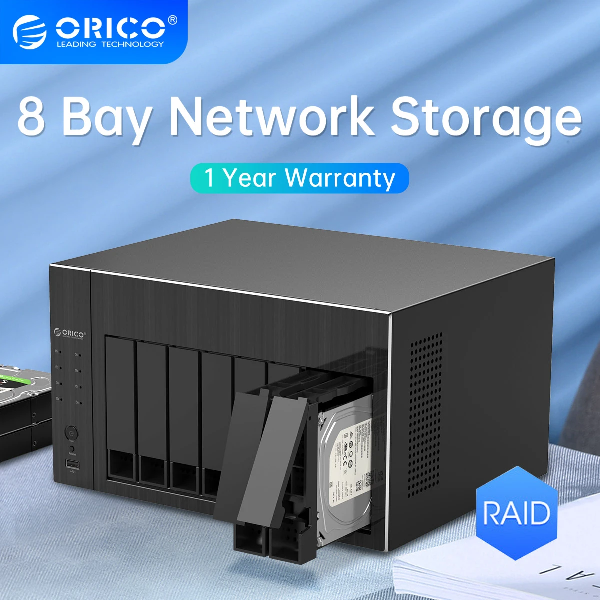 Orico Os Series Nas 2.5" 3.5" Hard Drive Enclosure 8 Bay Network Attached  Storage With Raid Gen7 Sata To Usb3.0 Hdd Case - Network Attached Storage -  AliExpress