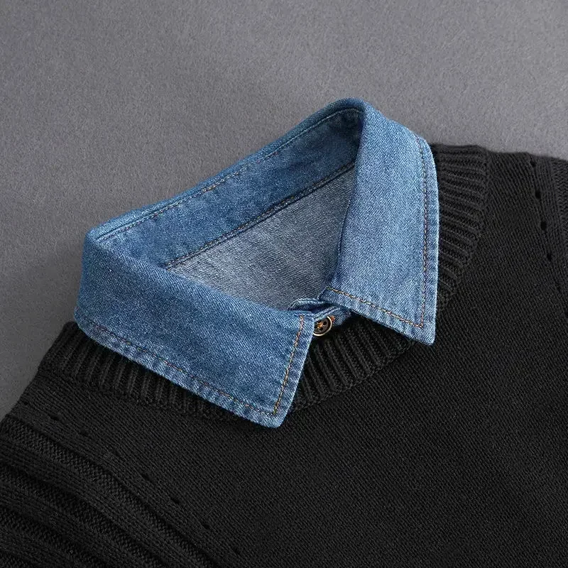Fake Collar Detachable Collar Shawl New Women White Lace Fake Collar Vintage Shirt Detachable Collar Front Tie Men Lapel Blouse Top Sweater Cotton False Collars