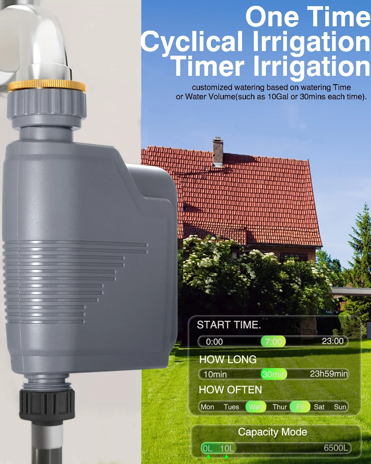 Tuya Smart Zigbee Watering Timer Smart Sprinkler Drip Irrigation System Built-in Water Flow Recorder Water Controller