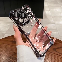 Purple Pink Floral Plating Shockproof Phone Case Cover for MOTO G77 5G (S28748)