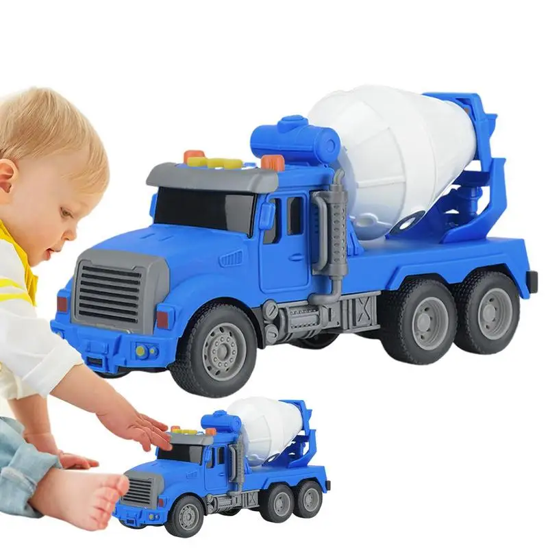 Boy's Toy Mixer Children's Large Concrete Cement Machine Tanker Engineering Vehicle Model Souvenir Birthday Gift