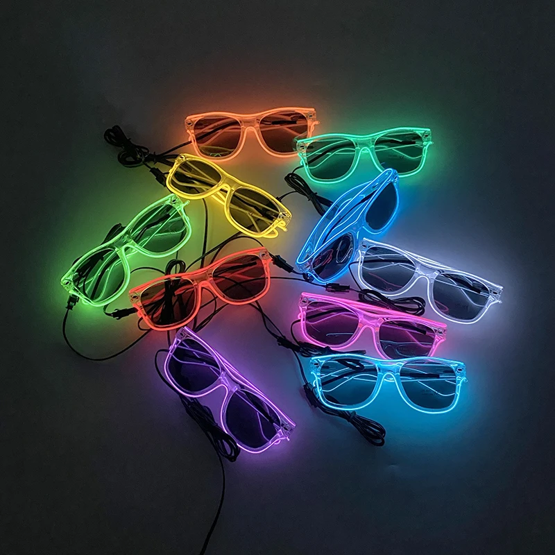 Neon Party Led Glasses Flashing Sunglasses Luminous Light Glasses Bar