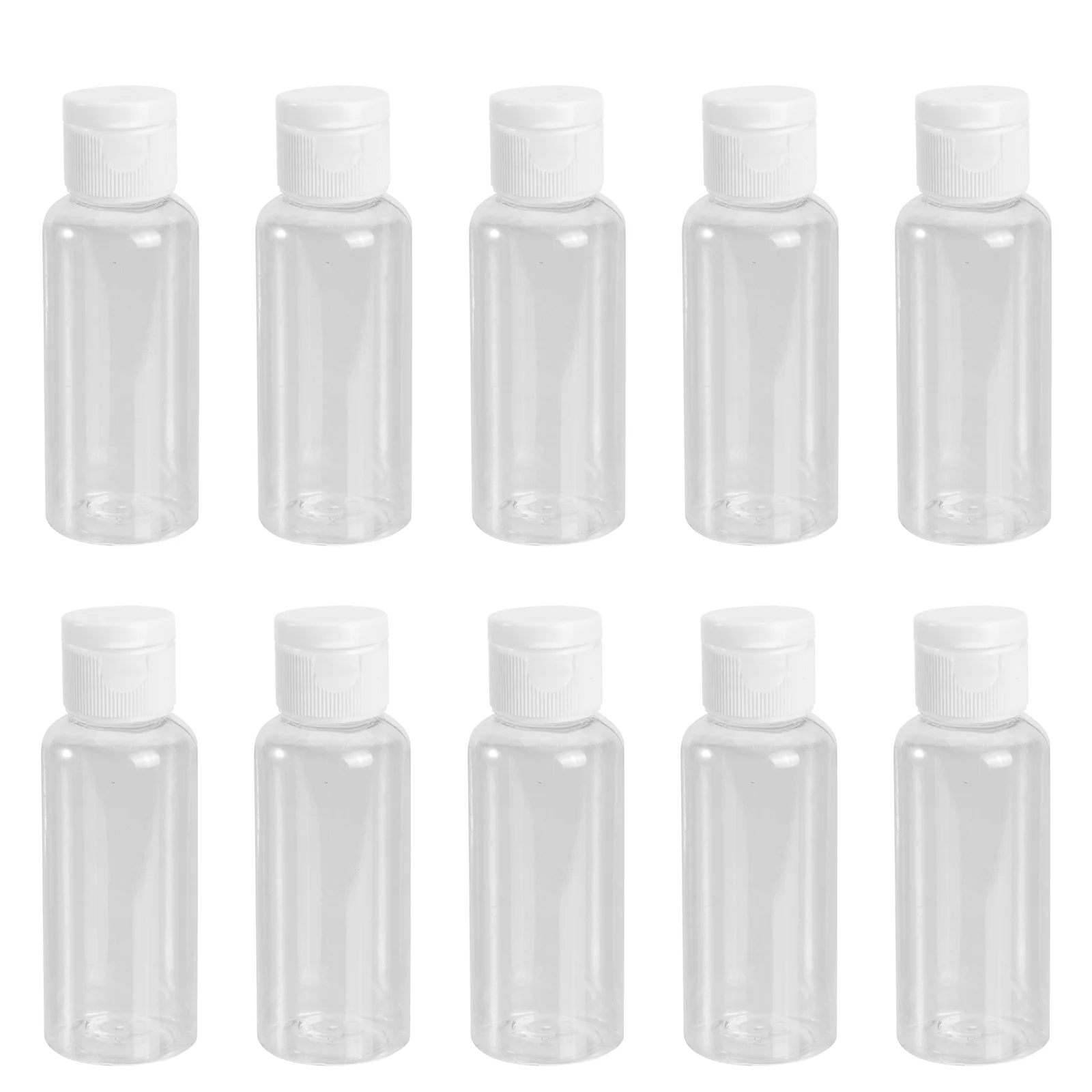 

10PCS Bottles Clear Bottles For Shampoo Lotion ( Caps for Ramdom Color )