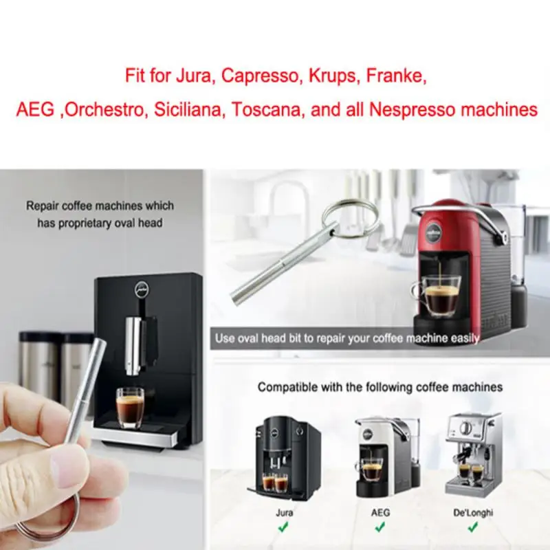 Reparatur Werkzeug Jura Capresso Ss316 Ovale Kopf Schrauben Spezielle Bit Nespresso Kaffee Maschera Riparazione Strumento Di Rimozione Della Sicurezza
