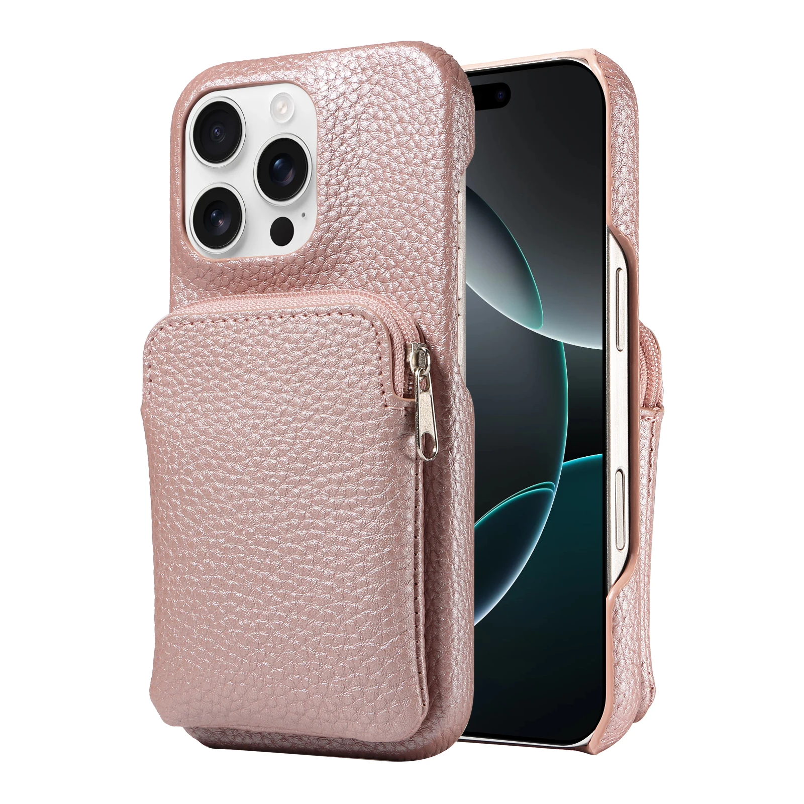 Elegant Faux Leather Phone Case with Card Holder - Shockproof & Drop-proof Protection
