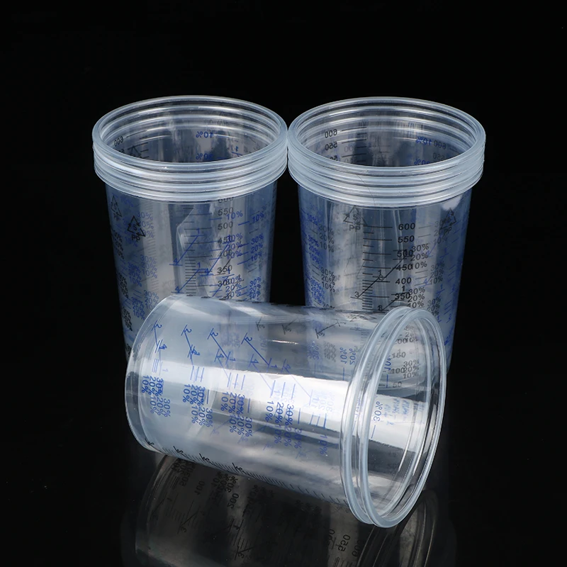 10pcs Plastic Paint Mixing Cup 600ml Mixing Pot Paint Calibration Cup For Precise Of And Liquid High Quality