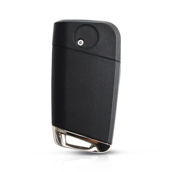 Chiave telecomando per Volkswagen VW Golf 7 Jetta Passat Beetle Polo Bora - KEYYOU 3 pulsanti pieghevole Flip Remote Key Shell Cover con lama per Volkswagen VW Golf
