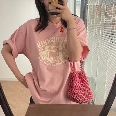 Loose Cotton Short Sleeve T-Shirt Women's Style Lazy