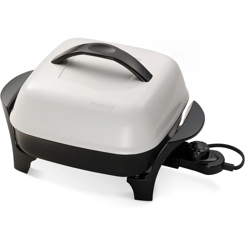 11-Inch Electric Skillet,Black/White,nonstick surface for stick-free cooking, easy cleaning,heat control automatically 2