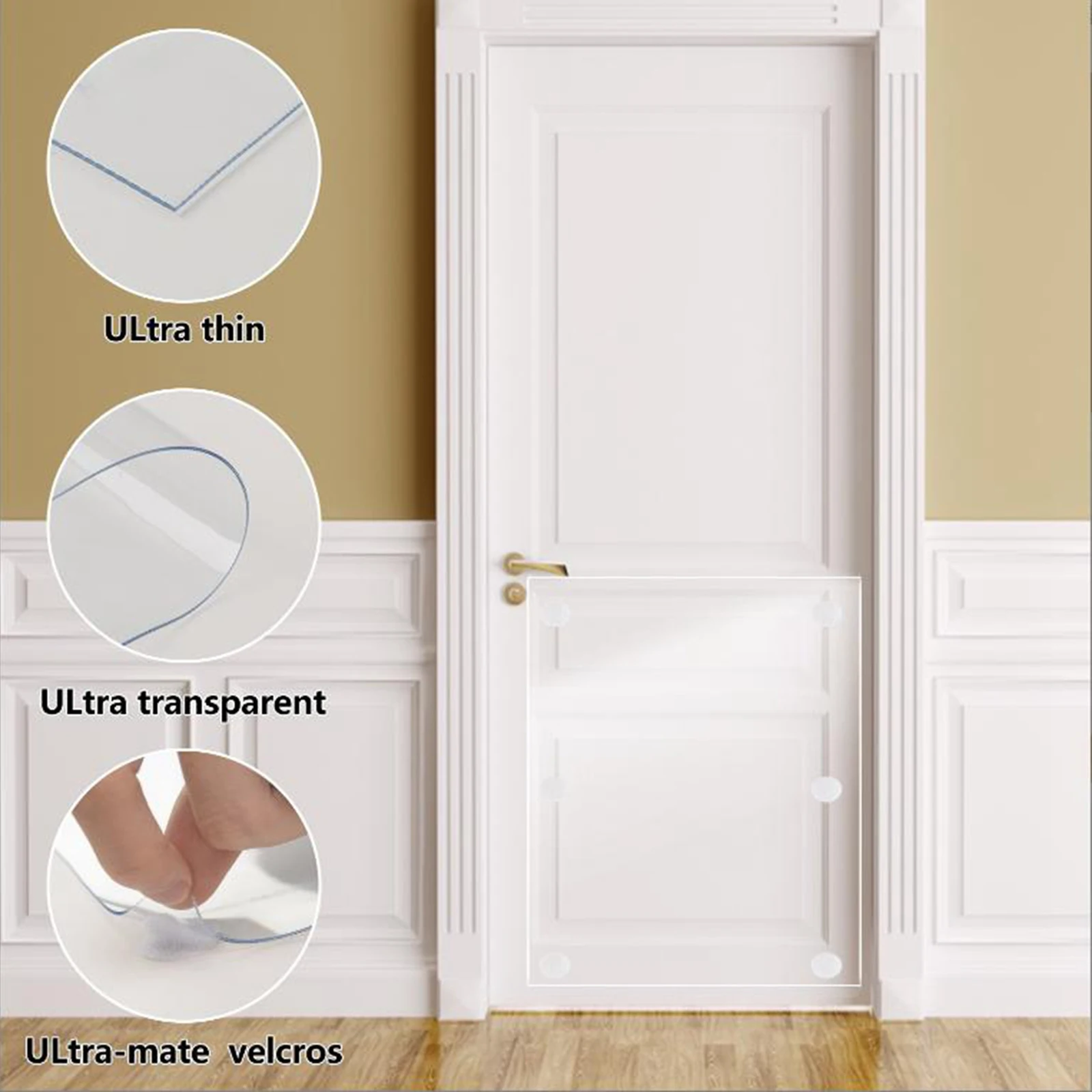 2Pieces Dog Scratch Door Protector Anti Scratch Pad Pet Door Film Couch Sofa Wall Protector Film