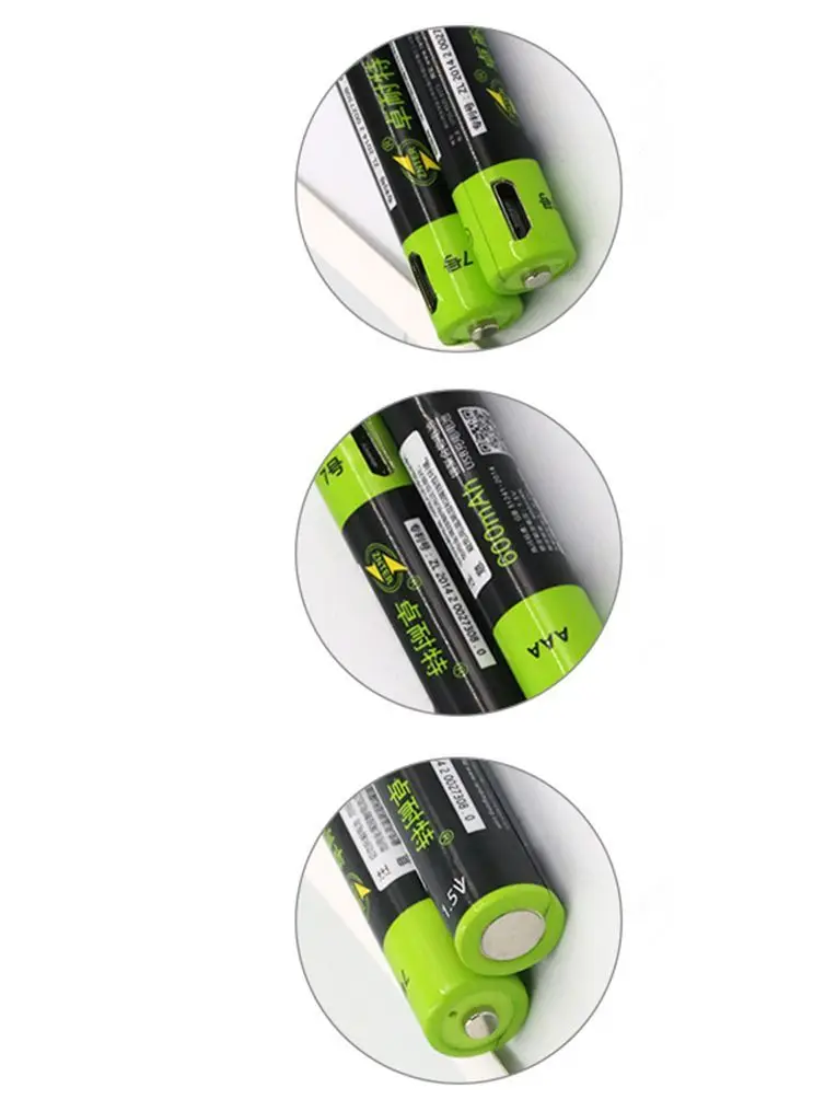 Bateria Recarregável do Polímero do Lítio do Znter-usb 1.5v Aaa 600mah Brinquedo - Image 6