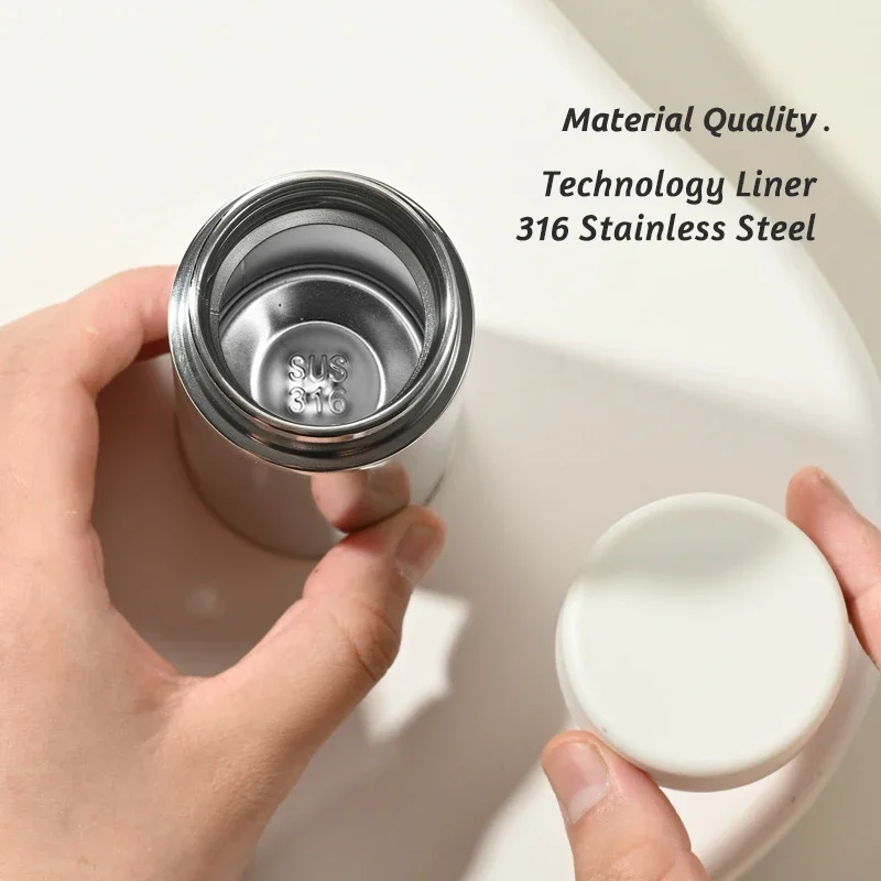 120ml Mini Portable Thickened Stainless Steel Vacuum Thermos Cup Thermal Insulation Pocket Cup Small Capacity Small Water Bottle