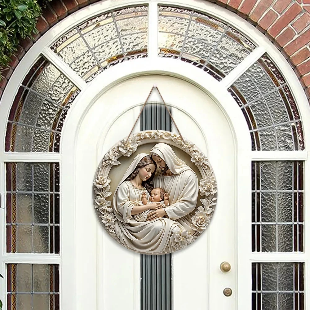 Wooden Nativity Scene Ornament 5