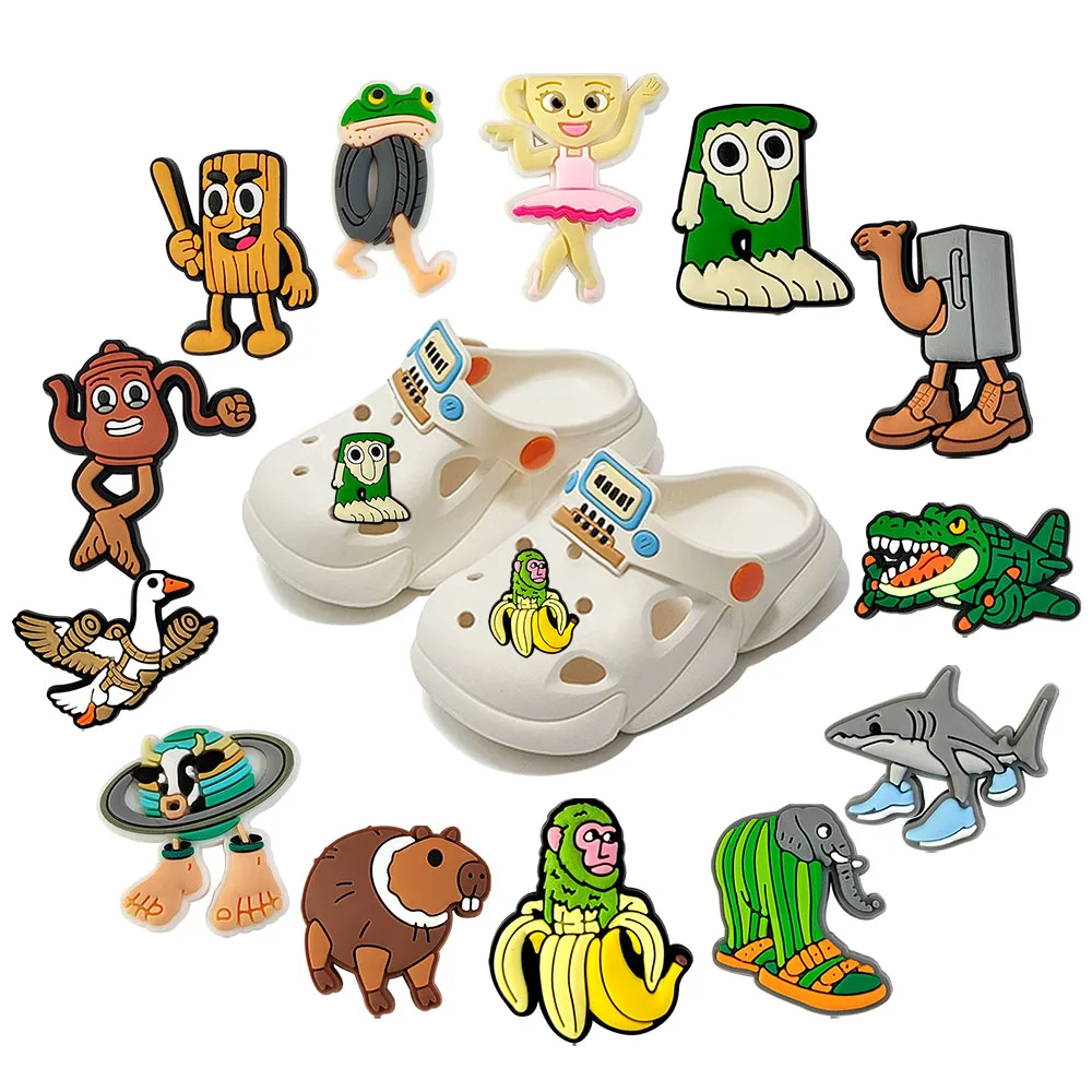 Croc Charms Ratatouille Jibbitz 1-100Pcs Italian Brainrot Funny