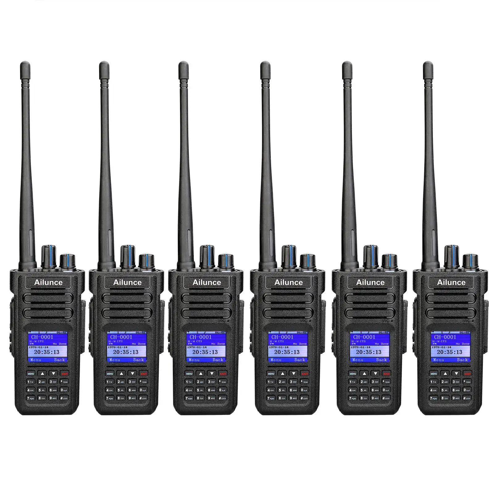

Комплект двухсторонней радиосвязи Ailunce HD1, UHF + VHF, двухдиапазонный DMR, Любительский цифровой IP67 водонепроницаемый приемопередатчик, 6 упаковок